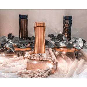 Antique <b>Copper</b> <b>Water</b> <b>Bottle</b> Easy Grip 100% <b>Copper</b> Premium <b>Bottle</b> For Gym Daily Lifestyle Drinkware Eco Friendly <b>Water</b> <b>Bottle</b> - Product Image 4