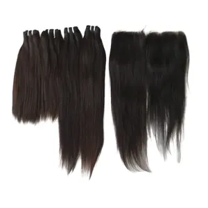 Quality Assured Bone Straight Virgin Human Hair Extensions For Women Uses Hair Wig Manufacture in India Low Prices