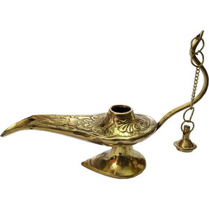 7 นิ้วทองเหลืองนูน Aladdin โคมไฟบ้านและโต๊ะสํานักงานตกแต่งคําเก่าแก่ที่สุดออกแบบ Aladdin โคมไฟอินเดียผู้ผลิตสําหรับขาย - Product Image 5