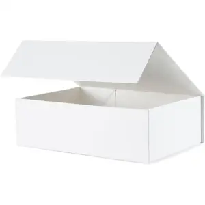 11x7,8x3,5 дюймов белая Подарочная коробка с магнитной крышкой складные коробки для рубашек для жениха подарочная упаковка для одежды