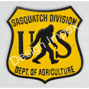 Panneau mural décoratif en fonte Big Foot, fournisseur et fabricant de panneaux métalliques de bonne qualité, drapeau américain et homme primitif - Product Image 6