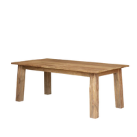 Mesa de Comedor de Madera de Teca Sólida para Banquetes, Restaurantes, Hoteles, Villas, Resorts, Cafés, Mobiliario Comercial para Hostelería, Venta al Por Mayor