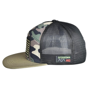 Vente en gros de casquette snapback structurée à 7 panneaux personnalisée Casquette en coton Casquette de chasse extérieure personnalisée Broderie Patch Logo ODM OEM - Product Image 3