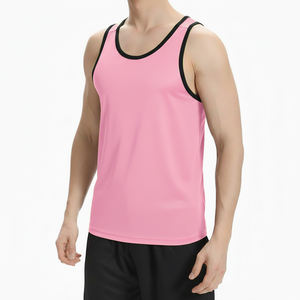 Débardeur Sport Homme Col Rond Côtelé Tricoté Sans Manches Personnalisable Léger Respirant Séchage Rapide Anti-Boulochage - Product Image 1