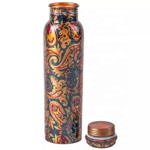 High Quality Handmade Solid Copper Hammered <b>Water</b> <b>Bottle</b> 500ml Capacity with Lid <b>Sport</b> Style Low Price Wholesale - Product Image 6