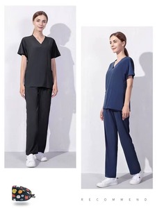 Vêtements médicaux dentaires de laboratoire pour femmes, en soie légère d'été, ensemble d'uniformes personnalisés pour infirmière d'hôpital - Product Image 2