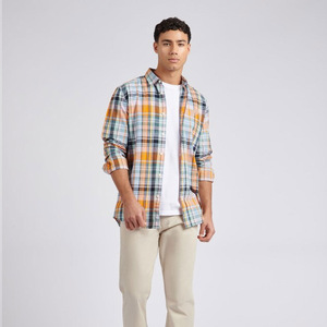 Camisa de franela de algodón a cuadros para hombre, superventas, manga larga abotonada, tallas altas, franela transpirable, diseño de estampado - Product Image 3