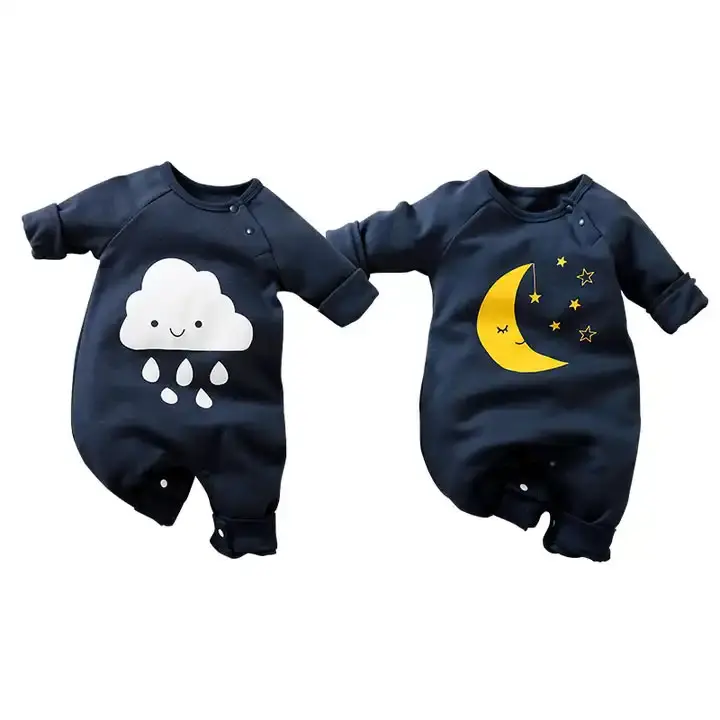 Bebé recién nacido onesie dibujos animados primavera y otoño algodón transpirable ropa de bebé ropa para niños