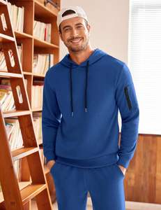 Ensemble survêtement pour homme, logo personnalisé, 2 pièces, sweat à capuche en molleton technique, jogging, vêtements de sport de haute qualité pour l'entraînement sportif - Product Image 5