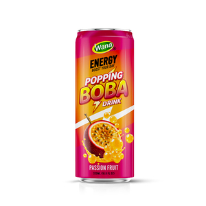 Wana Popping Boba Juice Strawberry Flavored Colored Sterilized Fresh-Squeezed 320ML Puree Ready to Drink Can - Product Image 5