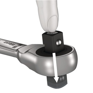 Zyklop Llave de trinquete metálica de 3/8'' con 38 dientes, 222 mm de longitud, con punta captiva y accionamiento cuadrado, Destornilladores promocionales WERA - Product Image 4