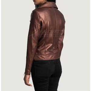 Chaqueta de Cuero y Algodón Tejido Largo de Alta Calidad para Mujer, Hecha con el Mejor Material, Precio Bajo, Gran Venta - Product Image 5