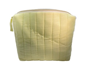 Bolsa de Cosméticos Personalizable de Alta Calidad para Mujer, de Pana y Muselina, con Cierre de Cremallera, Diseño Moderno, Estampado Satinado, India - Product Image 1