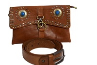 Moroccan Soul MA – Portefeuille de luxe vintage pour femme en cuir tanné avec fermeture éclair antivol, doux, en nylon, avec logo personnalisé