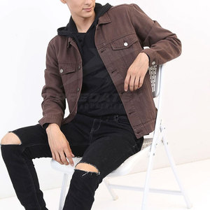 Dernier modèle de veste en jean à prix réduit Veste d'hiver en jean surdimensionné sur mesure la plus vendue - Product Image 5