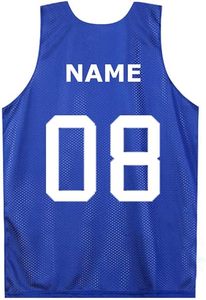 Maillot de basket-ball réversible personnalisé TopTie pour hommes (nom et numéro imprimés des deux côtés) Débardeur en mesh Maillot de scrimmage - Product Image 3