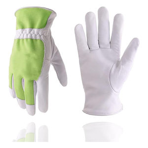 Gants de jardinage de vente chaude gants de jardinage de travail pour hommes garçons filles gants de jardinage en cuir gris avec logo personnalisé - Product Image 5