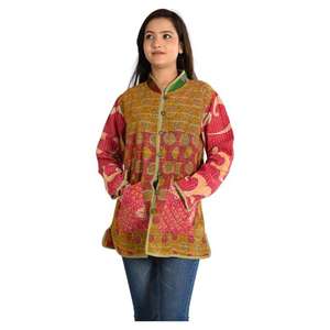 แจ็กเก็ตผ้าฝ้ายสไตล์วินเทจของผู้หญิงเสื้อแจ็กเก็ตแนวโบฮีเมียน - Product Image 1