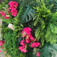 KEWEI 711 Mur végétal artificiel de haute qualité, décoration murale en herbe de bougainvillier, décoration de plafond, décoration de plantes fougères