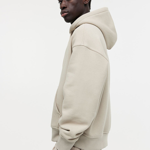 Sweats à capuche boutonnés pour hommes de haute qualité, unis et personnalisés, avec coupe ajustée, design personnalisé, pull à capuche pour hommes - Product Image 2