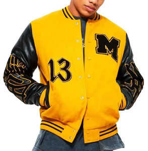 Lightweight Jacket Loose With Solid Colors Casual Sports Jacket Hot Selling Unisex Winter College Baseball jacket for men - Product Image 1