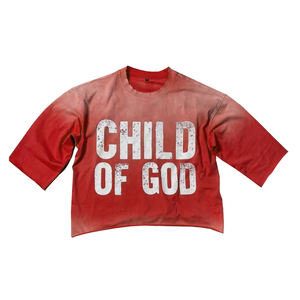 Offre Spéciale sérigraphie lavage à l'acide t-shirts coton éponge français surdimensionné Boxy Crop Tee Logo personnalisé élégant tenue décontracté - Product Image 5