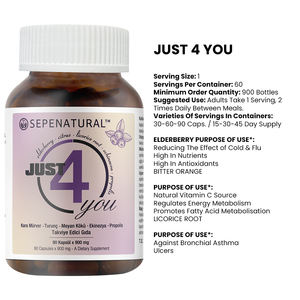Just 4 You Immune Support Elderberry Echinacea Propolis Bitter Orange Licorice Antioxidant Complex 60 Capsules OEM/ODM PL <b>Bulk</b> - Product Image 2