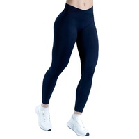 Leggings de cintura alta y gruesa hasta la rodilla para mujer, estilo hip hop, con efecto fruncido en el trasero, antibacterianos, transpirables, sin costuras, para yoga, entrenamiento y gimnasio.
