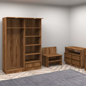 Mejore su Espacio con un Juego de Dormitorio de Hotel de 5 Estrellas con un Diseño Moderno y Elegante, Comodidad de Lujo, Muebles de Madera Duraderos para Apartamento - Product Image 1