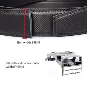 Cinturón de cuero de vaca genuino con pasador de hierro de calidad para hebilla Cinturón de cintura formal informal para hombres - Product Image 4