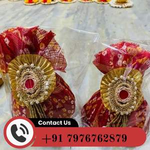 Pochette en tissu indien fait à la main Potli brodé sac à main pour fêtes de mariage chic et célébrations cadeaux de retour - Product Image 2