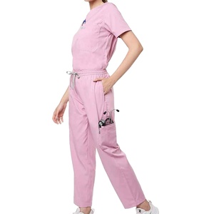 Superior Stretch Breathable Cotton Healthcare Staff Clothing <b>Nursing</b> Scrub Attire Hygienic Comfort Durable Hospital Uniform - Product Image 3