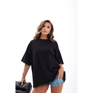 T-shirt grande taille 7169 en tissu jersey, couleur Siyah - Product Image 1