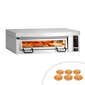 Four à pizza électrique - Plateau unique - Plateau en pierre réfractaire - 6 x 34 cm (13,4 po) - 230 V triphasé - Commandes numériques - Product Image 1