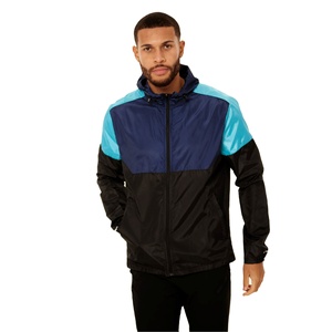 <b>Zip</b> <b>up</b> <b>Jacket</b> Color Block Stand Collar Vintage Windbreaker Nylon <b>Jacket</b> for Mens - Product Image 4