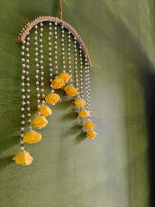 ที่แขวนติดผนังรูปพระจันทร์ครึ่งดวงดอกไม้หรูหราสำหรับตกแต่งบ้านการตกแต่งความฝัน Gota การแขวนสีสันของตกแต่งงานแต่งงาน navratri Diwali Eid - Product Image 3