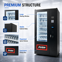 Máquina Expendedora Inteligente con Pantalla Táctil de Alta Calidad, Refrigerada, para Bebidas y Aperitivos, para Oficinas, Escuelas, Gimnasios y Cafeterías