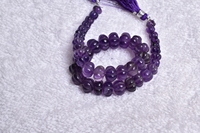 Perles de melon sculptées à la main en améthyste naturelle pour la fabrication de bijoux et la guérison Reiki