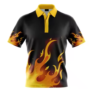 Chemise de bowling pour hommes personnalisée nouveau style impression par sublimation OEM chemises de bowling confortables à manches courtes et à séchage rapide avec logo - Product Image 5
