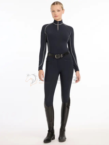 Évacuation de l'humidité légère femmes équestre couche de base chemise séchage rapide respirant entraînement équitation porter couche de base - Product Image 6