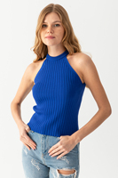 Blusa de punto para mujer Verano sin mangas Transpirable Punto acanalado Camiseta de punto de alta calidad Body Personalizable Servicios OEM