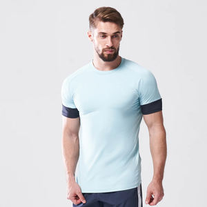 T-shirts de Compression de vêtements de course en coton pour hommes/T-shirts de gymnastique à Compression haute performance pour hommes à vendre - Product Image 1