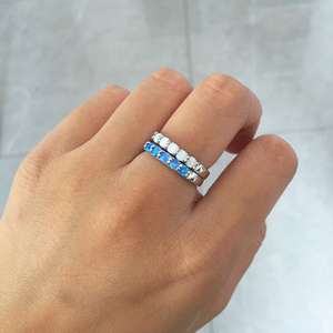 Delicado anillo de ópalo blanco sólido 925 anillo de ópalo de plata esterlina regalo para mujeres y niñas regalo de aniversario para su regalo de cumpleaños - Product Image 2