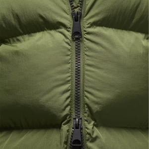 OEM ODM Unisex Hooded Canvas Puffer Jacket Custom Logo Front Winter Warm Lightweight Quilted <b>Coat</b> - Product Image 4