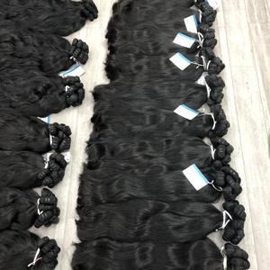 TOP <b>Raw</b> Human Hair Machine Weft Natural <b>Black</b> Vietnamese Wavy Straight <b>Raw</b> Human Hair - Product Image 2