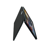 Casing Keyboard Sentuh lampu latar 7 warna, pelindung ramping 360 dapat diputar untuk iPad pro 12.9 inci dengan tempat pensil