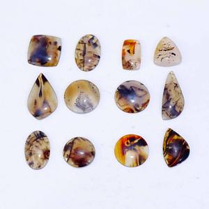 Ágata de Montana Natural de alta calidad, mezcla de piedras preciosas sueltas, forma y tamaño, cabujón de ágata Montana, lote de piedras preciosas sueltas, fabricación de joyas - Product Image 3