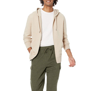 <b>Men</b> Wholesale Hoodies Custom Made Plain Color Hoodies High Quality <b>Men</b> Zipper Hoodies for Adult - Product Image 4