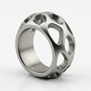 Fabricación aditiva de anillo de moda ligera impresa en 3D personalizada con acabado pulido joyería de estilo Biomimético - Product Image 3