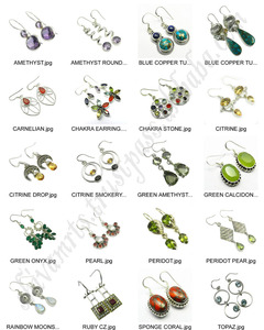 Último diseño 925 plata esterlina azul Topacio piedra preciosa aro pendiente nueva moda estilo religioso para mujeres y niñas - Product Image 4